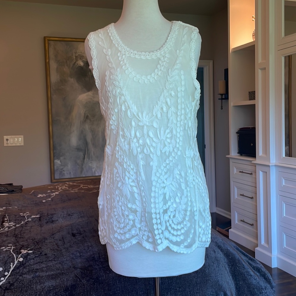Lace tank.